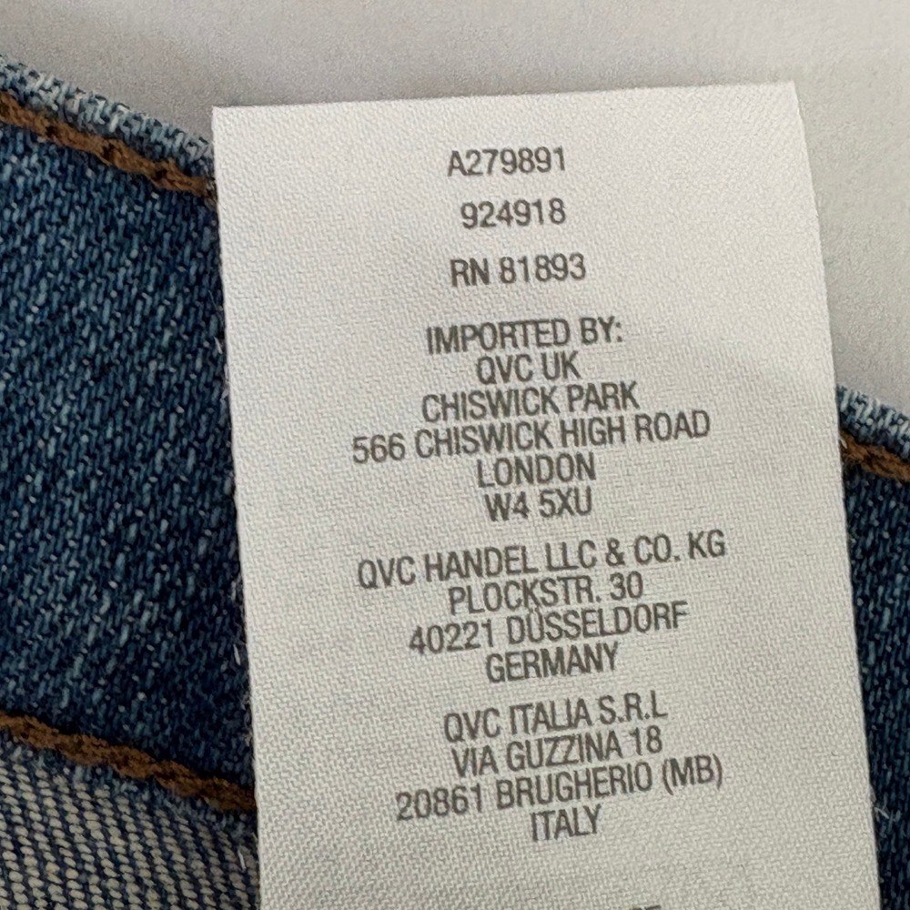Denim & Co Jeans Womens 20W Blue Distressed Straight Leg Medium Wash A279891 - Picture 6 of 11